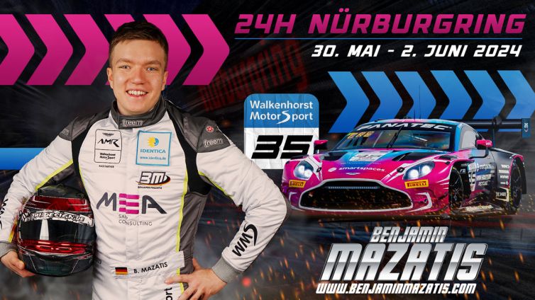 Ereignisreiches Debüt für Benjamin Mazatis bei den 24h Nürburgring